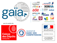Logo GAIA  et groupe AMNYOS