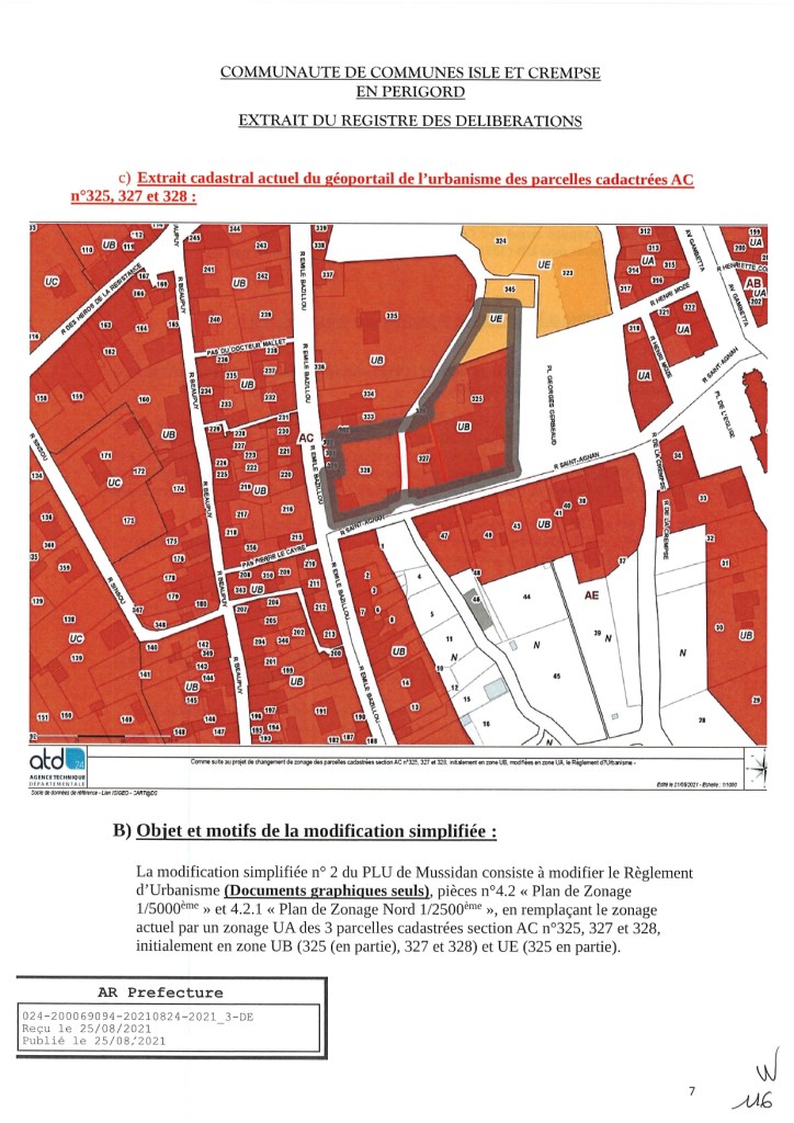 Modification simplifiée n°2 du PLU de Mussidan page 7