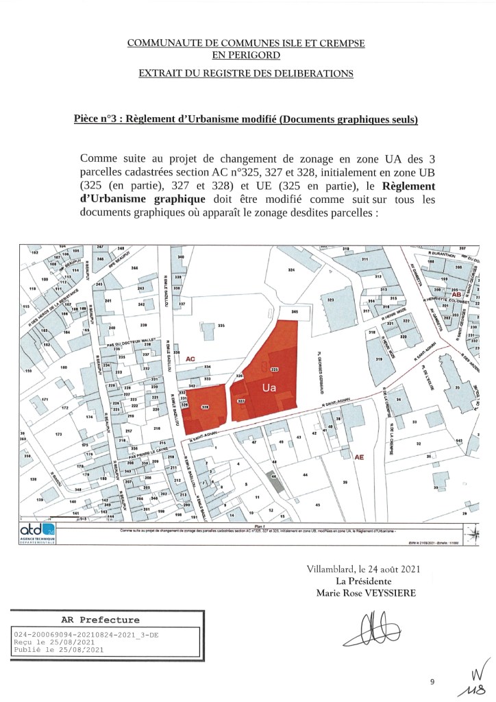 Modification simplifiée n°2 du PLU de Mussidan page 9