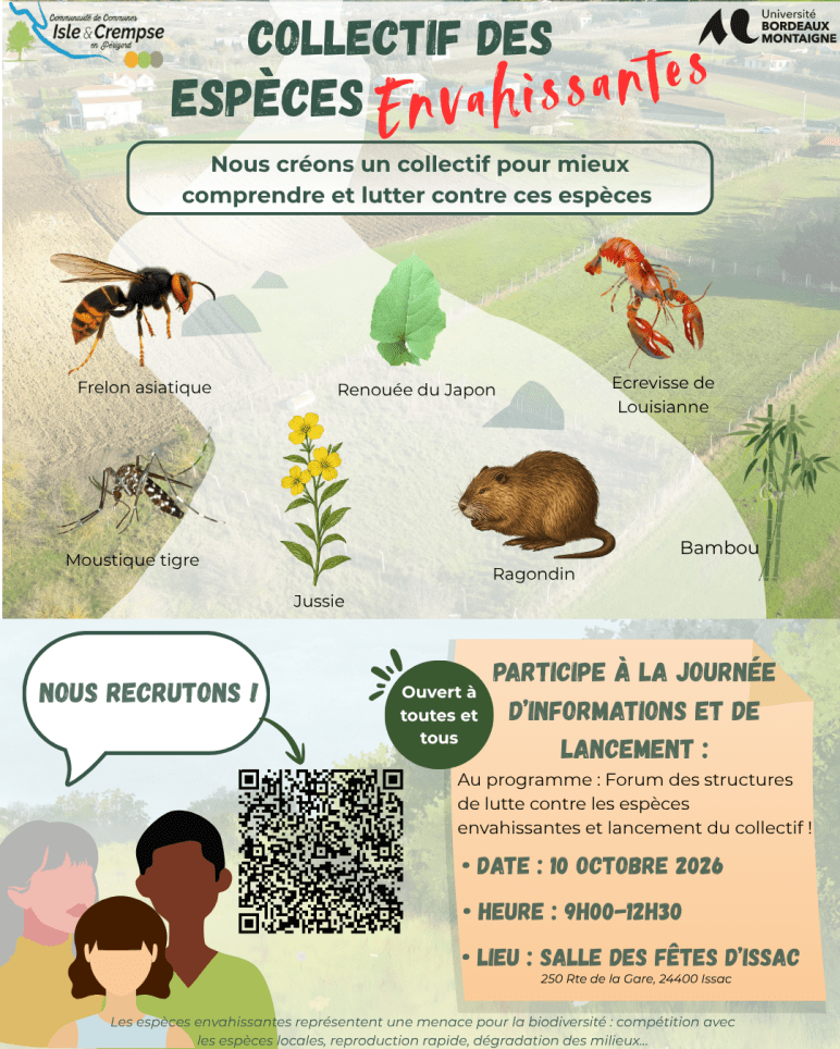 Recrutement pour le collectif espèces envahissantes